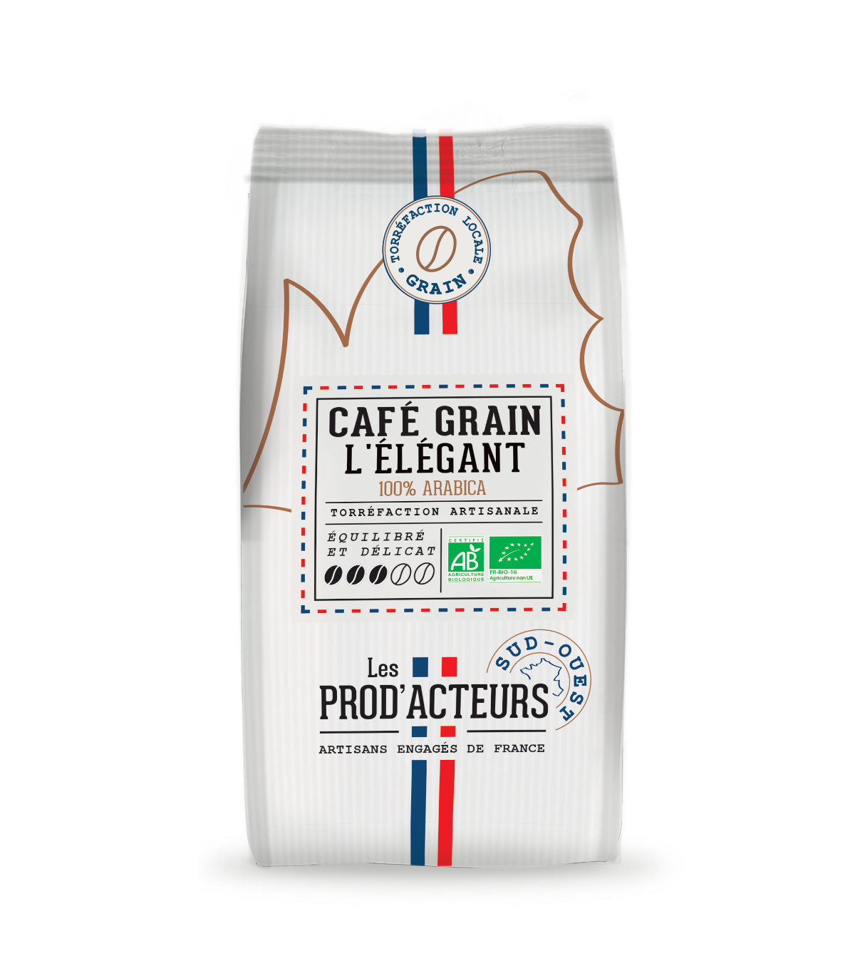 Café grain bio Sud-Ouest - L'Élégant Bio 1kg