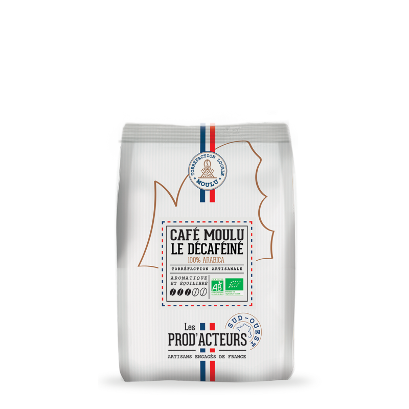 Le Décaféiné Moulu Bio||100% Arabica