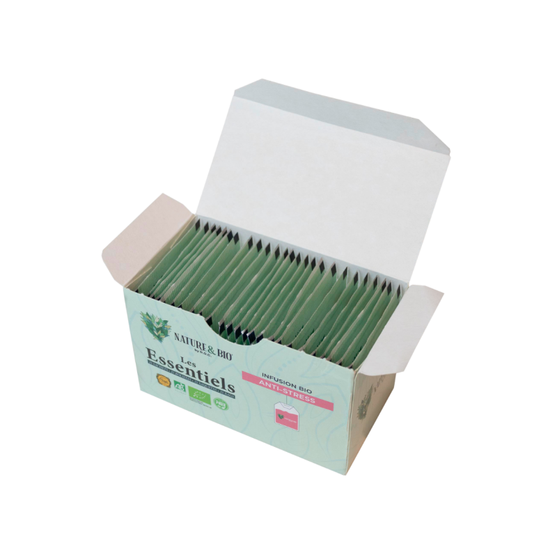 Infusion Anti-stress Bio||"Les Essentiels" | Boîte de 25 infusettes