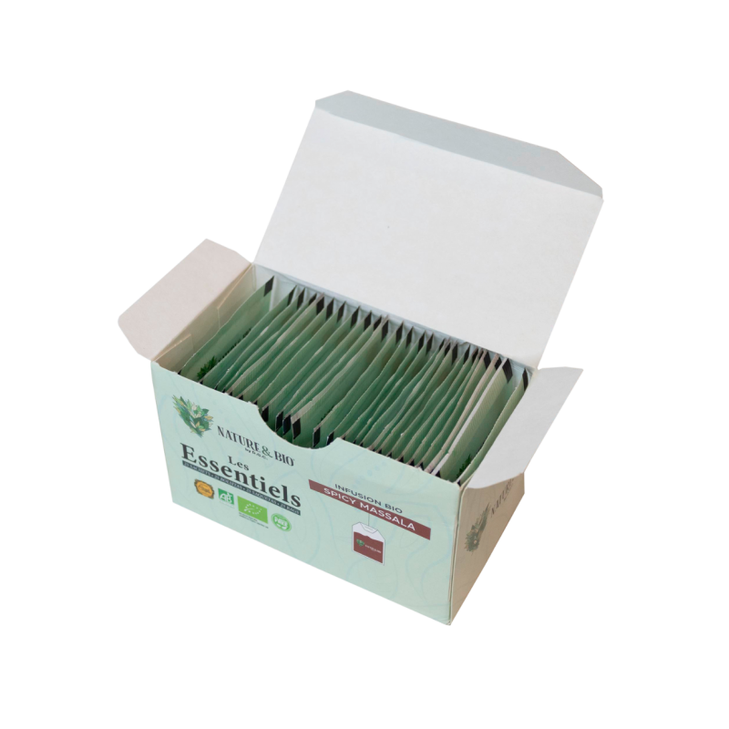 Infusion Spicy Massala Bio ||"Les Essentiels" | Boîte de 25 infusettes