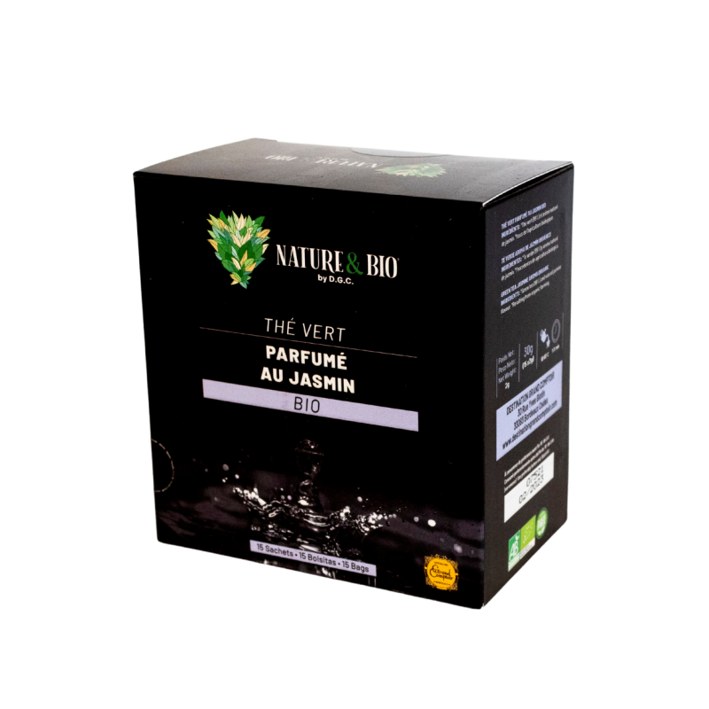 Thé Vert Jasmin Bio (15x2g)||Nature&Bio premium | Boîte de 15 infusettes