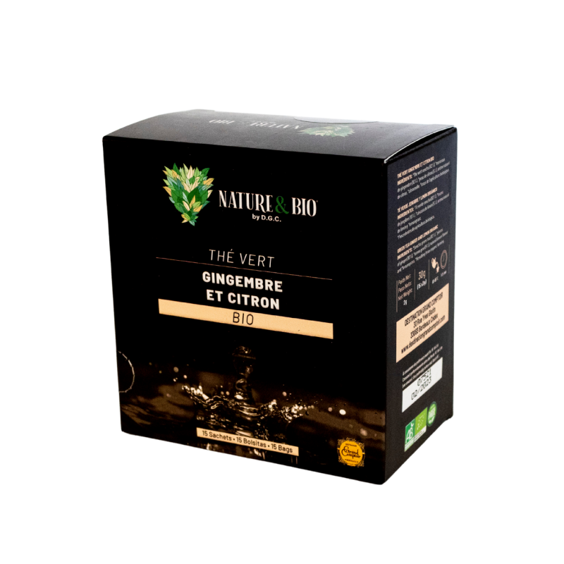 thé vert gingembre citron bio