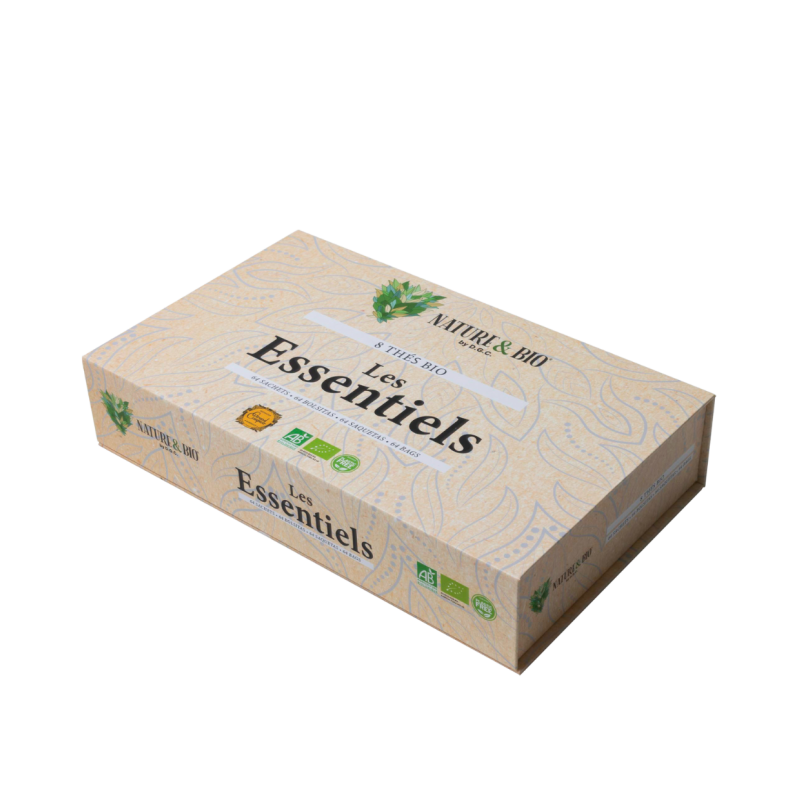 Coffret Thés Bio||"Les Essentiels"| Boîte de 64 infusettes