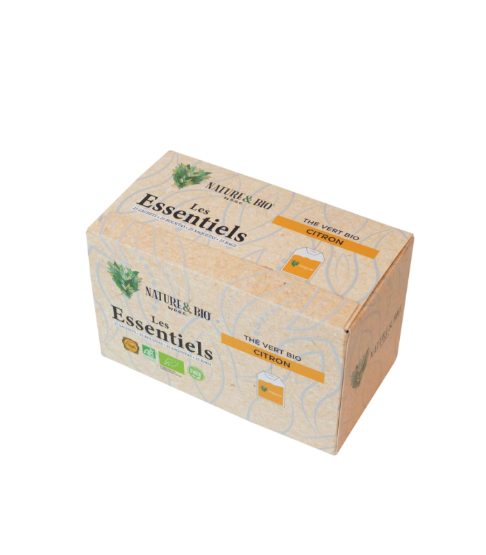 Thé Vert Citron Bio||"Les Essentiels" | Boîte de 25 infusettes