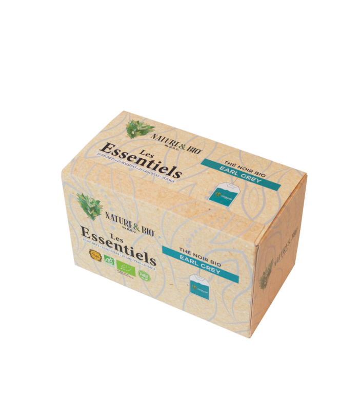Thé Noir Earl Grey Bio||"Les Essentiels" | Boîte de 25 infusettes
