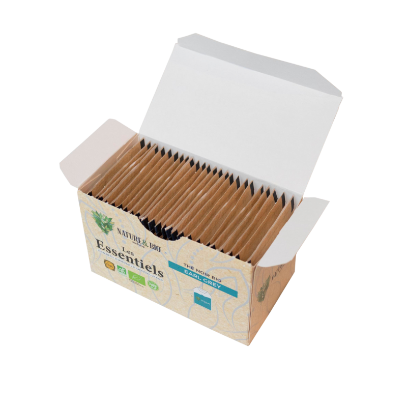 Thé Noir Earl Grey Bio||"Les Essentiels" | Boîte de 25 infusettes