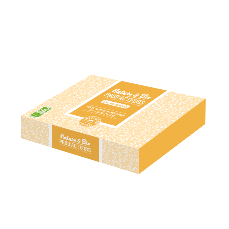 Coffret Infusions Bio||"Les Essentiels"| Boîte de 64 infusettes - x 64