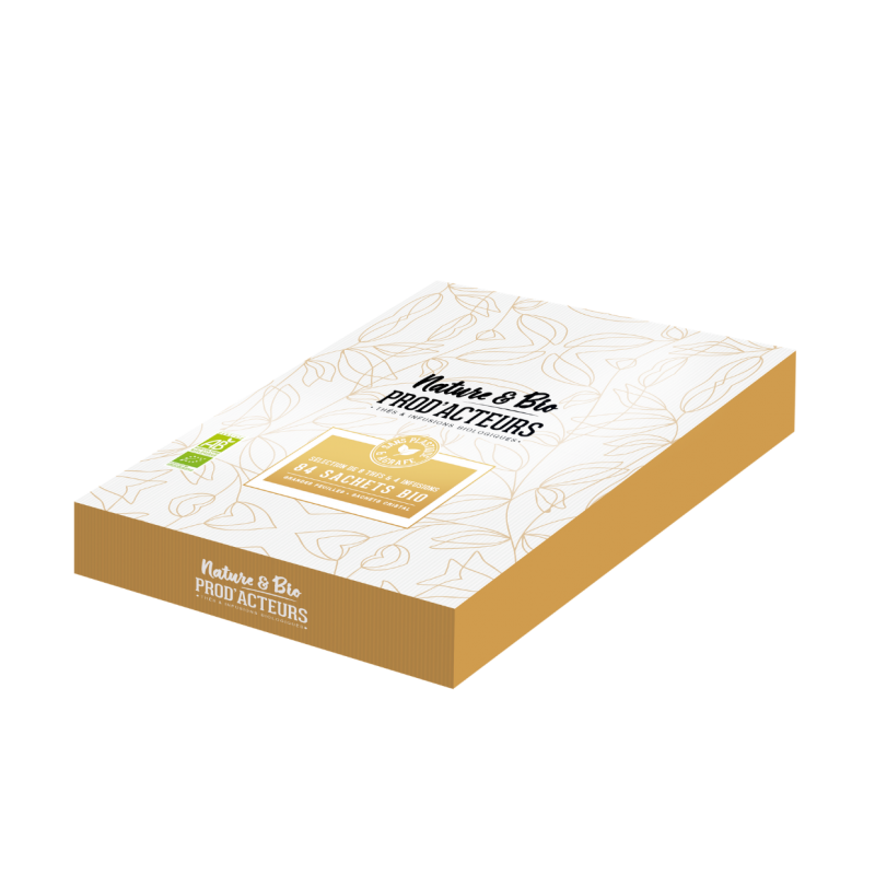 Coffret Thés et Infusions Bio||Nature&Bio Premium| Boîte de 84 infusettes - x 84